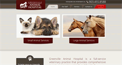 Desktop Screenshot of greenvilleanimalhospital.com