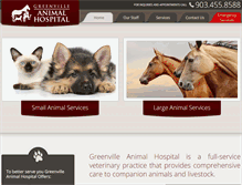 Tablet Screenshot of greenvilleanimalhospital.com